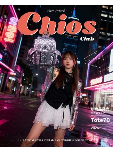 CHIOS CLUB - Chios 銀色Bling Bling 背囊  [TOTE70SV]